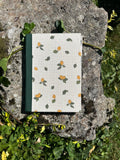 Porte Bloc-Notes tissus gaz de coton imprimé citron format A5