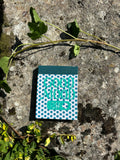 Porte Bloc-Notes tissus coton imprimé petits poids "Good Mood"  format A6