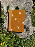 Porte Bloc-Notes tissus coton imprimé oiseaux format A5